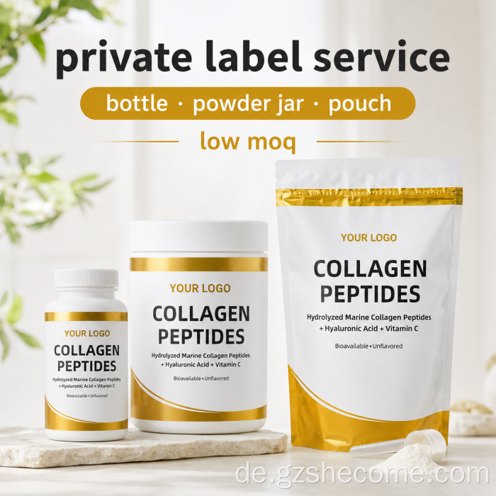 Shecome Marine Collagen Peptides Pulver für die Gesundheit der Haut und Gelenke